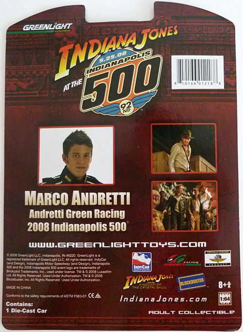 Marco Andretti: Andretti Green Racing: 2008 Indianapolis 500: Indiana Jones インディカー