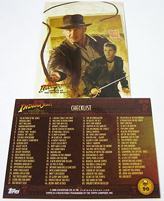 インディ・ジョーンズ4 TOPPS カード